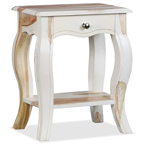 vidaXL Bedside Cabinet Solid Sheesham Wood 15.8"x11.8"x19.7"